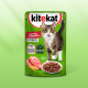 Корм влажный Kitekat для взрослых кошек с говядиной в соусе, 85г
