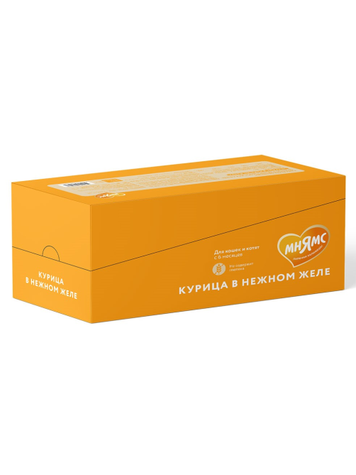 Корм влажный Мнямс для кошек курица в желе, 80г