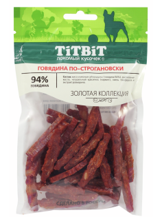 Лакомство для собак Titbit говядина по-строгановски, 80г