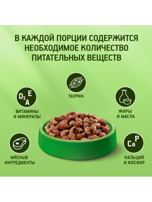 Корм сухой Kitekat Телятинка аппетитная для взрослых кошек, 350г