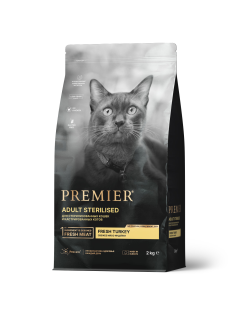 Корм сухой Premier для стерилизованных кошек индейка, 2кг