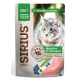 Корм влажный Sirius Premium Adult для кошек индейка-черника, 85г