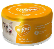 Корм влажный Мнямс для кошек курица в желе, 80г