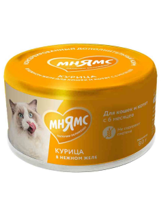 Корм влажный Мнямс для кошек курица в желе, 80г