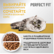 Корм сухой Perfect Fit для кошек с чувствительным пищеварением с индейкой, 650г