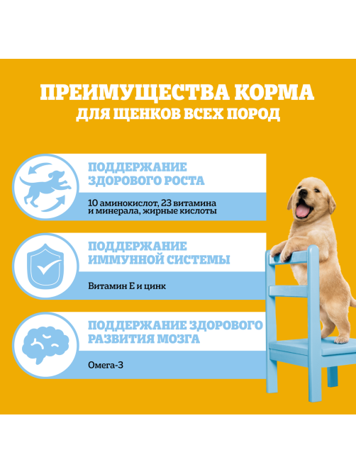 Корм сухой Pedigree для щенков с курицей, 500г