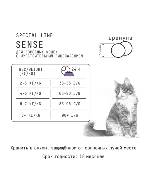 Корм сухой Ajo Sense для кошек оленина, 1.5кг