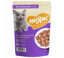 Корм влажный Мнямс для кошек кусочки в соусе ягненок, 85г