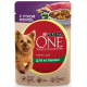 Корм влажный Purina One для собак мелких пород с уткой пастой и зеленой фасолью, 85г