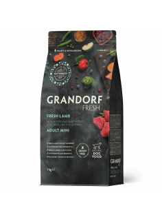 Корм сухой Grandorf Fresh для взрослых собак миниатюрных пород ягненок с бататом, 1кг