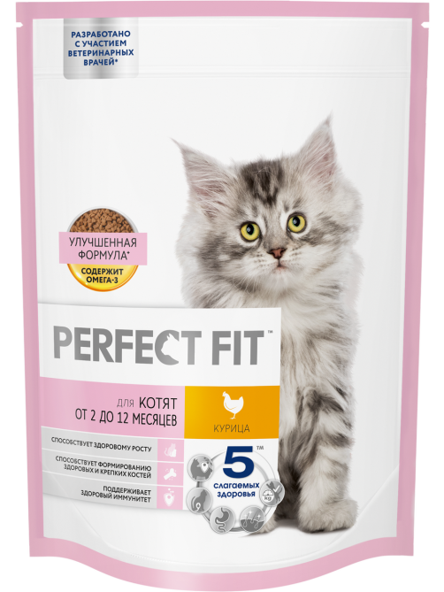 Корм сухой Perfect Fit Junior для котят с курицей, 650г
