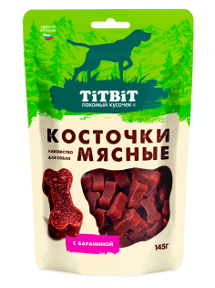 Лакомство для собак Titbit косточки мясные с бараниной, 145г