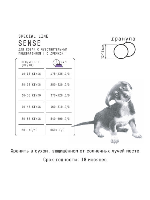 Корм сухой Ajo Sense для собак с ягненком и гречкой, 2кг