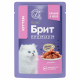 Корм влажный Брит для котят кролик в желе, 85г