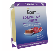 Корм влажный Брит Паштет для собак мини пород с чувствительным пищеварением с ягненком, 100г