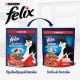 Корм сухой Felix Двойная вкуснятина для взрослых кошек с мясом, 600г
