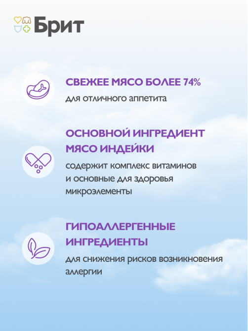 Корм влажный Брит Паштет для собак мини пород с чувствительным пищеварением с ягненком, 100г