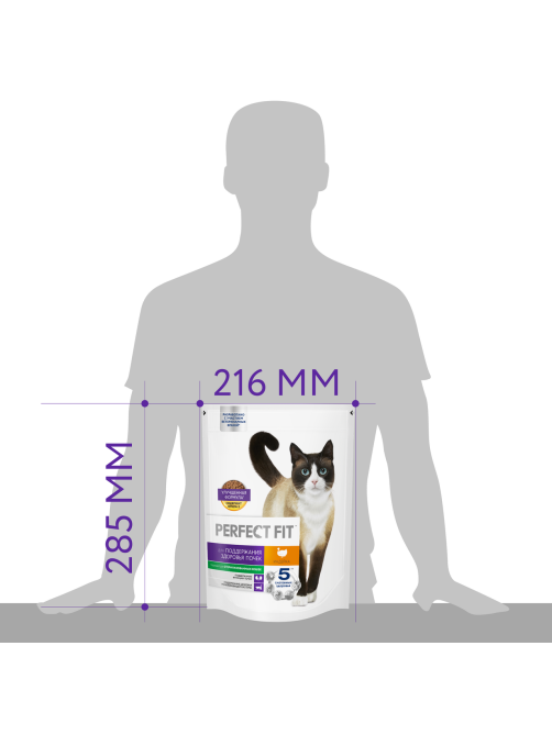 Корм сухой Perfect Fit для кошек здоровые почки индейка, 650г
