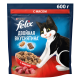 Корм сухой Felix Двойная вкуснятина для взрослых кошек с мясом, 600г
