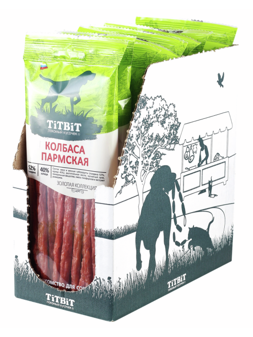 Лакомство Titbit Колбаса пармская для собак, 80г