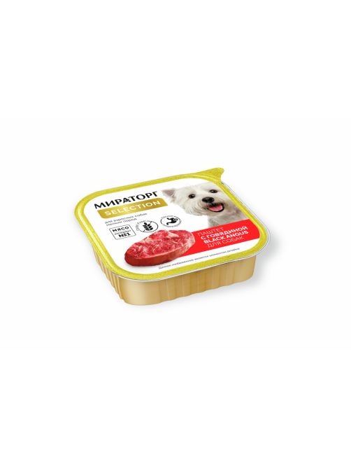 Паштет для собак мелких пород Мираторг говядина Blue Angus, 100г x 16 шт