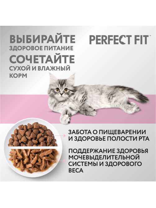 Корм сухой Perfect Fit Junior для котят с курицей, 650г
