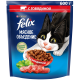 Корм сухой Felix Мясное объедение для взрослых кошек с говядиной, 600г