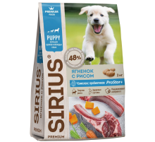Сухой корм Sirius Premium для щенков с ягненком и рисом, 2кг