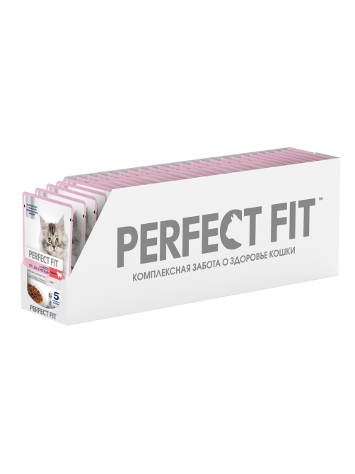 Корм влажный Perfect Fit для котят говядина, 75г