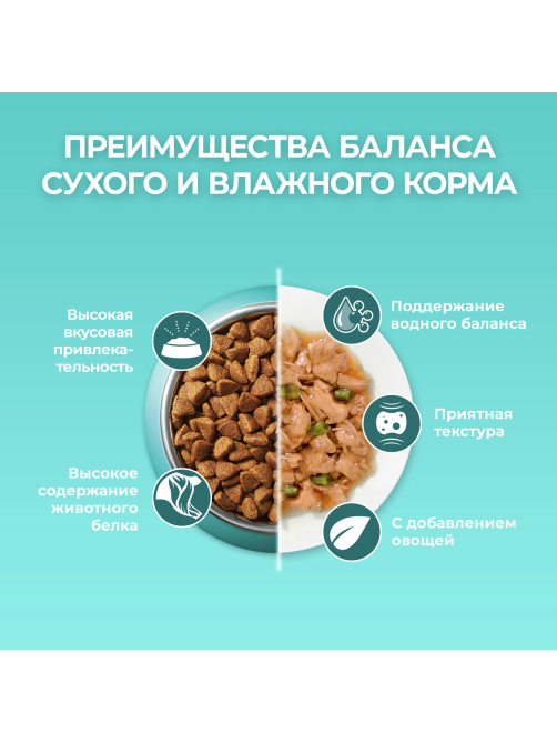 Корм сухой Purina One для стерилизованных кошек и кастрированных котов с высоким содержанием лосося, 3кг
