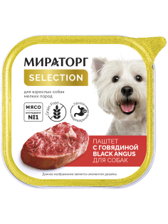 Паштет для собак мелких пород Мираторг говядина Blue Angus, 100г