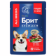 Корм влажный Брит Premium для взрослых собак с говядиной в соусе, 85г
