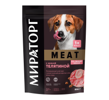 Корм сухой Мираторг Meat для собак мелких пород старше 1 года с нежной телятиной, 500г