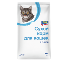 aro Корм сухой для кошек с рыбой, 2.4кг