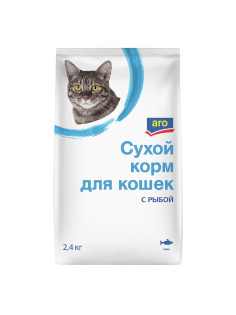 aro Корм сухой для кошек с рыбой, 2.4кг
