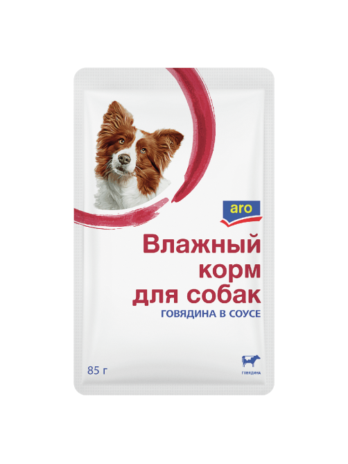 aro Корм влажный для собак с говядиной, 85г