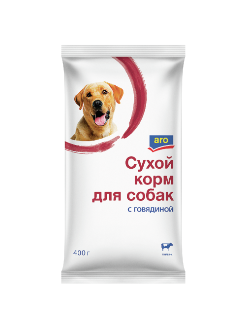 aro Корм сухой для собак с говядиной, 400г