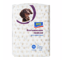 aro Пеленки одноразовые впитывающие для животных 60x60см, 10шт