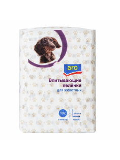 aro Пеленки одноразовые впитывающие для животных 60x60см, 10шт