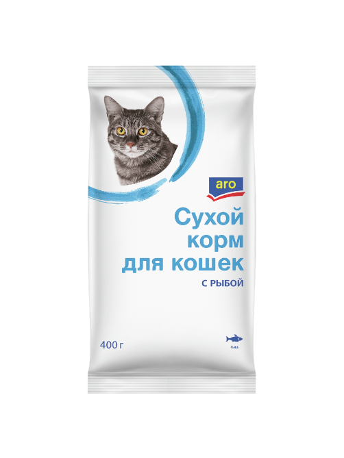 aro Корм сухой для кошек c рыбой, 400г