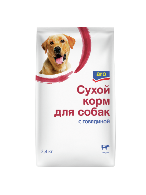 aro Корм сухой для собак с говядиной, 2.4кг