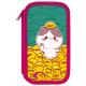 Пенал ЮНЛАНДИЯ, 3 отделения, картон с эффектом soft-touch, 19х11 см, 