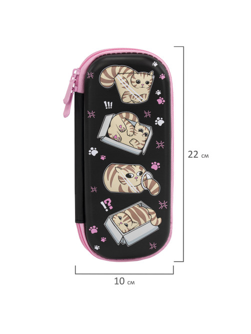 Пенал ЮНЛАНДИЯ, 1 отделение, 1 откидная планка, карман, EVA-покрытие soft-touch, 22х10х5 см, 