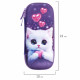 Пенал ЮНЛАНДИЯ, 1 отделение, 1 откидная планка, карман, EVA покрытие soft-touch, 22х10х5 см, 