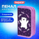 Пенал ПИФАГОР, 2 отделения, ламинированный картон, 19х11 см, 