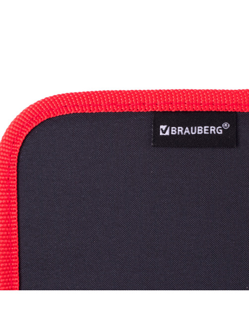 Пенал BRAUBERG, 1 отделение, 2 откидные планки, полиэстер, 21х14 см, 