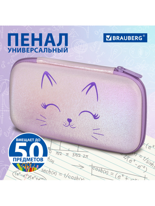 Пенал BRAUBERG SHINY, 1 отделение, 1 откидная планка, EVA, 22х13х4 см, 