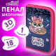 Пенал ЮНЛАНДИЯ, 1 отделение, металлизированный картон, конгрев, 19х11 см, 