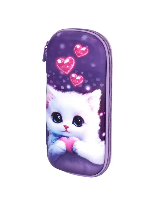 Пенал ЮНЛАНДИЯ, 1 отделение, 1 откидная планка, карман, EVA покрытие soft-touch, 22х10х5 см, 