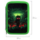 Пенал BRAUBERG, 3 отделения, полиэстер, 21х14 см, 